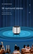 Портативна Bluetooth міні-колонка M1 Bt 5.0 200мАh 3W TWS об'ємний звук металевий корпус з ремінцем Silver - зображення 2
