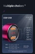 Швидкий автомобільний зарядний пристрій 45 W Baseus BS-C20A 2USB LED дисплей Black (6953156293212) - зображення 8