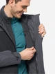 Куртка демисезонная с капюшоном мужская Jack Wolfskin Taubenberg 3In1 Jkt M 1115311-6350 M Темно-серая (4064993503074) - изображение 3