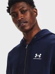 Толстовка на флисе, на молнии мужская Under Armour Essential Fleece Fz Hood 1373881-410 S Синяя (196039157898) - изображение 3