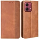 Чехол-книжка Deexe Retro Style для Motorola Moto G84 - Brown - изображение 1