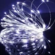 Светодиодная гирлянда нить капля росы 10м 100 LED от батареек АА холодный белый - изображение 2