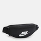Сумка бананка поясна тканинна Nike Nk Heritage Waistpack - Fa21 DB0490-010 Чорна (195237317165) - зображення 4