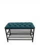 Банкетка SOFAN BN 60*32*46см. бірюзовий велюр/каркас чорний - зображення 1