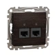 Розетка компьютерная Schneider Sedna Elements SDD181452 венге - изображение 1