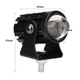 Светодиодные двухцветные противотуманная фары Moto LED Mini с кнопкой для мотоцикла скутера 60W Белый Жёлтый (05248) - изображение 4