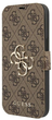 Etui z klapką Guess Book 4G Big Metal Logo do Apple iPhone 13/13 Pro Brown (3666339032623) - obraz 1