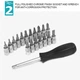 Универсальный набор инструментов Top Tools 172Set для дома и авто, с трещёткой, битами, головками, в кейсе - изображение 3
