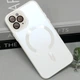Противоударный Чехол TPU+Glass Sapphire Midnight with MagSafe для Apple iPhone 12 Pro (6.1") Белый / White - изображение 3