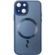 Чохол TPU+Glass Sapphire Midnight with MagSafe для Apple iPhone 15 Plus (6.7") Синій / Deep navy - изображение 1