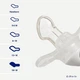 Пустышка силиконовая Difrax Dental 18+ месяцев Желтая (342 Honey) - изображение 3