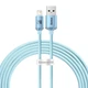 Кабель Baseus Crystal Shine Series Fast Charging Data Cable USB to iP 2.4A 2 м Sky Blue (CAJY001203) - изображение 1