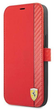 Etui z klapką Ferrari Book On Track Carbon Stripe do Apple iPhone 13 mini Red (3666339026516) - obraz 1