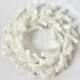 Венок новогодний рождественский SGH Traditional из литой хвои d-40 см белый - изображение 1