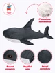 Игрушка мягконабивная Inka Toys Акула Серая 56х100х40 см (AKL3) - изображение 3