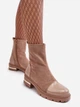 Botki damskie na słupku Shendete 37 Beżowe (5905677933918) - obraz 4