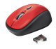 Мышь беспроводная Trust Yvi, Red/Black, оптическая, 800/1600 dpi, 4 кнопки, гнездо для хранения приемника USB, 1xAA (19522) - изображение 1