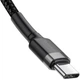 Кабель Baseus Cafule Type-C to Type-C PD 2.0 60W (2m) Grey/Black (CATKLF-HG1) - изображение 7