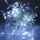 Світлодіодна лінійна гірлянда нитка 100 LED прозорий шнур круглі лампочки холодний білий - зображення 3