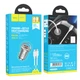Автомобільний зарядний пристрій Hoco NZ10 USB/ Type-C PD 45W сріблястий + кабель Type-C to Lightning - зображення 9