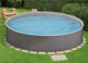 Басейн каркасний 4.6x1.2 м без фільтру, AZURO 402 DL RATTAN , з отворами 3EXB0338 - изображение 1