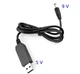 Кабель для роутера, підвищуючий перехідник USB 5V to 9V DC 5.5х2.1, чорний. - зображення 1