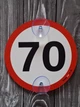 Знак на авто "70" на 2-х присосках зйомний (пластиковий) - изображение 1