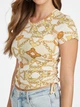 Футболка короткая женская Guess 371403656 XS Бежевая (1159791646) - изображение 4