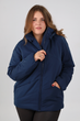 Демісезонна жіноча куртка Finn Flare FBC16002-101 Plus Size темно-синя 5XL - зображення 1