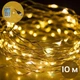 Світлодіодна гірлянда нитка Краплі роси на батарейках + USB Тепле світло 100 led 10м - зображення 1
