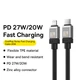Кабель для швидкого заряджання телефону Baseus CoolPlay Series Type-C to Lightning |2m, 5A, 20W, PD| Чорний - зображення 6