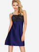 Koszula nocna DKaren Slip Ismena S Navy Blue (5902686591535) - obraz 1