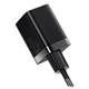 Сетевое зарядное устройство 30W на 2 выхода BASEUS Super Si Pro Quick Charger (Type-C, USB, 30W). Black - изображение 4