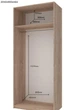 Шкаф для одежды Doros Promo 2 ДСП 90х48х204 Дуб Сонома (40908024) - изображение 3