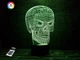 3D нічник "Череп 3" (ВОЛІЧНЕ ЗОБРАЖЕННЯ) + пульт ДК + мережевий адаптер+ батарейки (3ААА) 3DTOYSLAMP - зображення 1