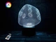 3D ночник "Кубик" (УВЕЛИЧЕННОЕ ИЗОБРАЖЕНИЕ) + пульт ДУ + сетевой адаптер+ батарейки (3ААА) 3DTOYSLAMP - изображение 1