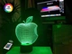 3D ночник "Apple" (УВЕЛИЧЕННОЕ ИЗОБРАЖЕНИЕ) + пульт ДУ + сетевой адаптер+ батарейки (3ААА) 3DTOYSLAMP - изображение 1