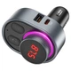 FM-Модулятор Hoco E72 Alegria PD30W car BT FM transmitter Черно-Серый Подсветка и дисплей - изображение 2