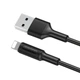 Кабель Borofone BX1 USB to Lightning 1m черный - изображение 2