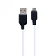 Кабель Hoco X21 Plus USB to MicroUSB 2m чорно-білий - зображення 1