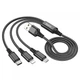 Кабель Hoco X76 3в1 USB to Type-C/ Lightning/ MicroUSB 1m черный - изображение 1