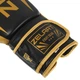 Перчатки боксерские кожаные на липучке Zelart ELITE 12 oz черно-золотые VL-8291 - изображение 3