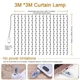 Світлодіодна гірлянда-завіса USB 300 LED 3x3м з пультом Теплій білий - зображення 7