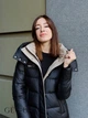 Жіноче зимове довге пальто Fodarlloy M чорне 70672 - зображення 5