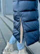Женское зимнее длинное пальто Fodarlloy 2XL темно-синее 70672 - изображение 9