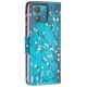 Чехол с рисунком Deexe Color Wallet для Motorola Edge 40 Neo - Plum Blossom - изображение 3