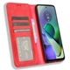Чехол-книжка Deexe Retro Style для Motorola Moto G54 / G54 Power - Red - изображение 2
