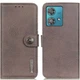 Чехол-книжка с застежкой KHAZNEH Wallet Cover для Motorola Edge 40 Neo - Khaki - изображение 1