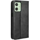 Чехол-книжка Deexe Retro Style для Motorola Moto G54 / G54 Power - Black - изображение 5