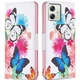 Чохол-книжка Deexe Color Wallet для Motorola Moto G54 / G54 Power - Two Butterflies - зображення 1